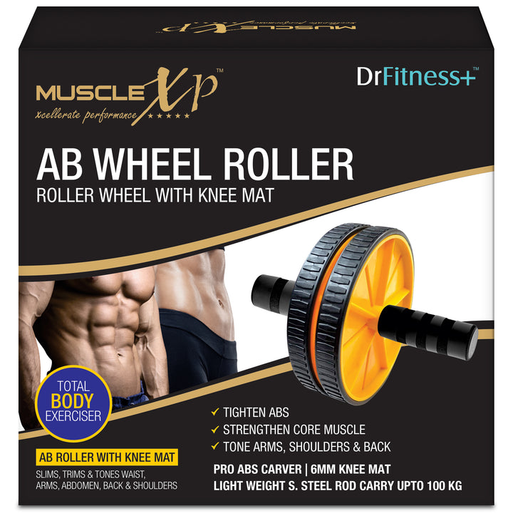 Dr Trust USA Abs Wheel Roller, Knee Mat Exercise Wheel